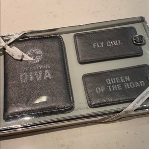 Passport Holder and Luggage Tag Set